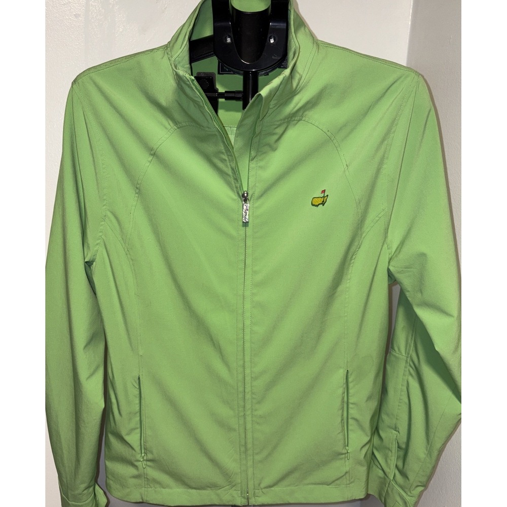 THE MASTERS AUGUSTA NATIONAL MAGNOLIA LANE WOMEN'S GREEN LIGHT JACKET SIZE M VGC